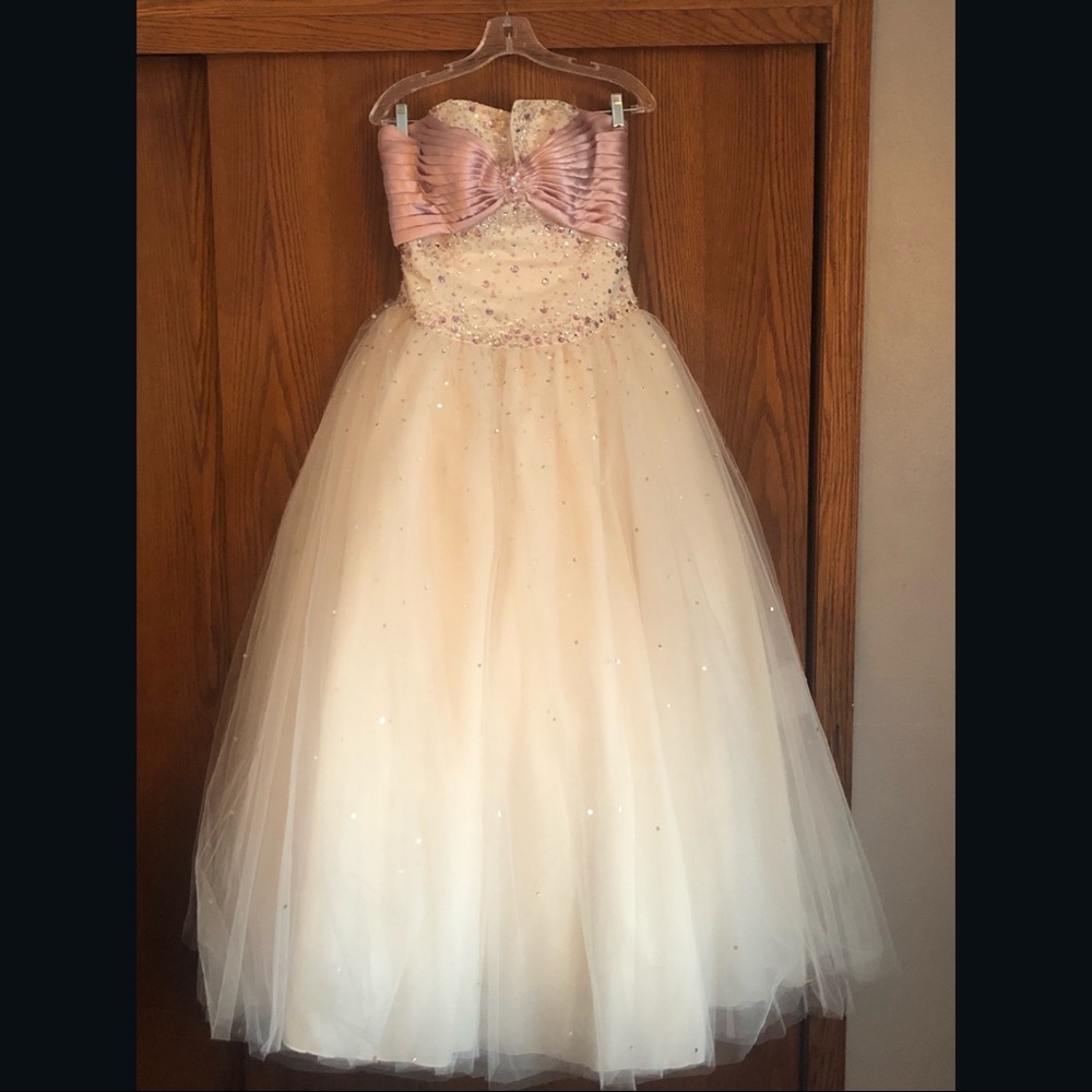 Prom or  quinceanera dress - intricate beading.